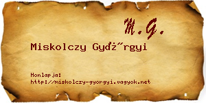 Miskolczy Györgyi névjegykártya